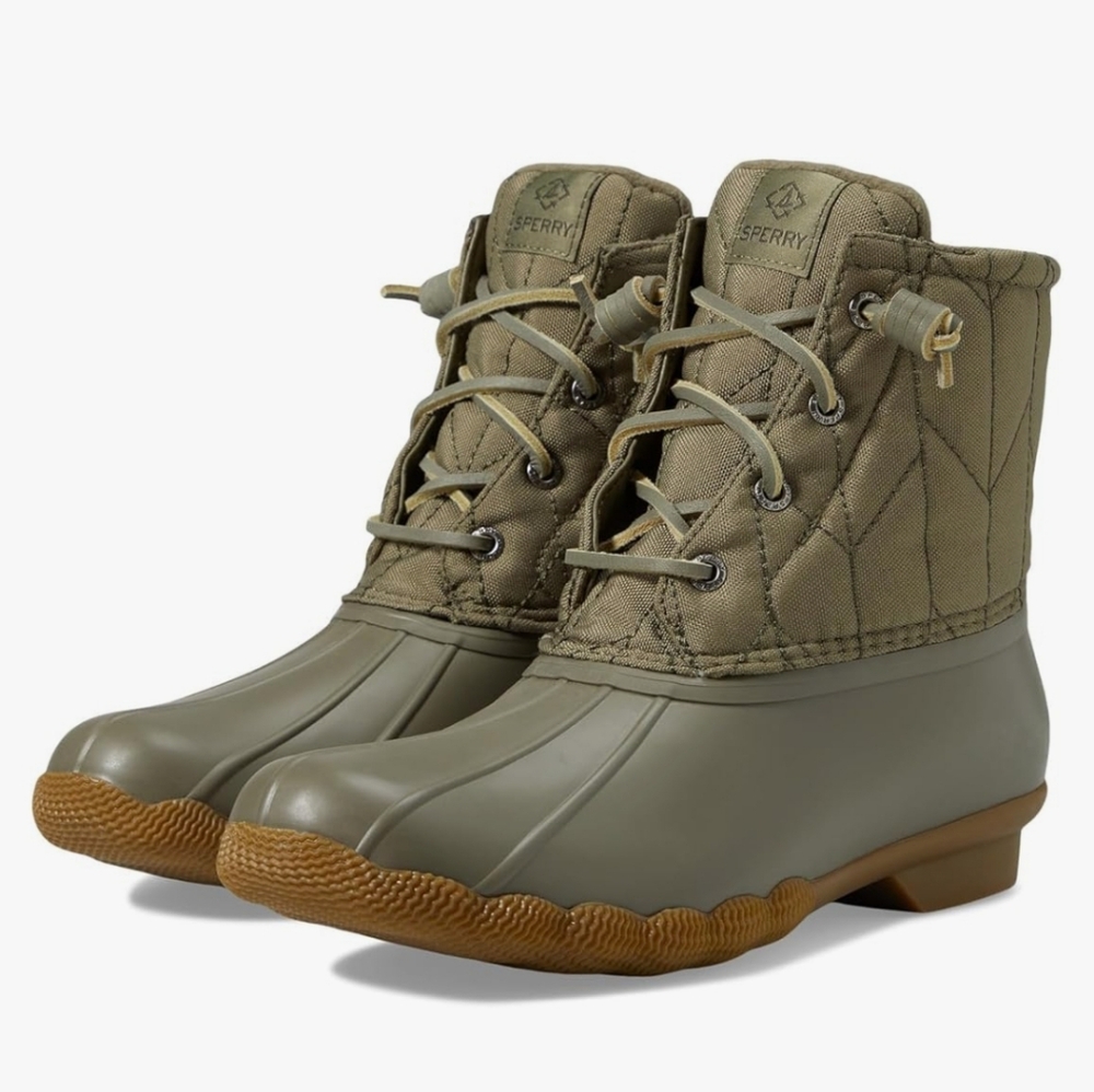 Sperry Olive Green Winter & Rain Boots